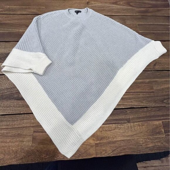 Club Monaco Jackets & Blazers - Club Monaco woman’s cape sweater. 100% wool. Size small. Cream/gray. New conditi
